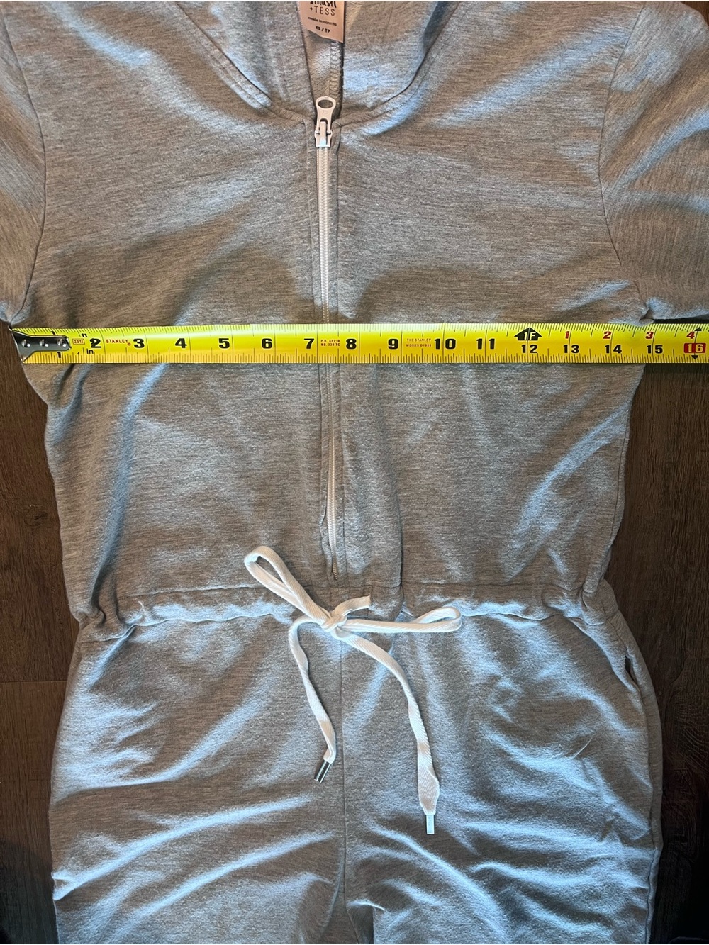 Smash + Tess Romper Jillian Harris Hoodie Gray Sz XS Long Sleeve Zip Cozy - Picture 9 of 11